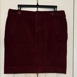 American Eagle Outfitters Deep Red Corduroy Skirt